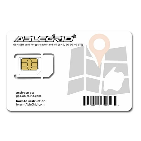 ABLEGRID GSM SIM card for Gps tracker IoT USA only ( use T-Mobile network (Best Monthly Mobile Sim Only Deals)