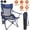 Blue, variant on 4-Position Reclining Camping Chair with Footrest, Portable Heavy Duty Folding Chair with Headrest Cup Holder Pocket for Camping Beach Patio (Blackļ¼