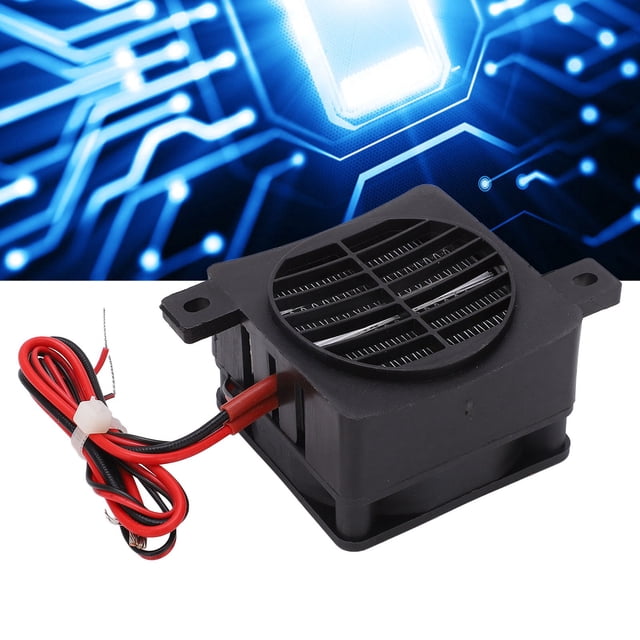 Mini calentador de aire con ventilador PTC compacto DC12V 50W calentador de ventilador PTC con aislamiento portátil eficiente para espacios pequeños