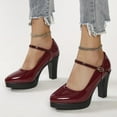 thumbnail image 2 of Women's Pointed Toe High Heels,Wedding Dress Shoes,Patent Leather Pumps,Cute Evening Stilettos, 2 of 7