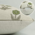 thumbnail image 3 of Fabdivine Hand Block Print Pillow Covers for Every Home, 14"X14", Lightweight & Soft Linen Blend Pillow Covers , Kirti, 3 of 9