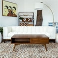 thumbnail image 2 of Nola Mid-Century Rectangular Solid Wood Coffee Table in Walnut, 2 of 6