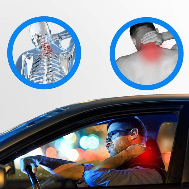 Oreiller cervical pour support de cou de siège de voiture pour soulager les  douleurs au cou, coussin, oreiller de voyage en mousse à mémoire de forme -  Convient pour la conduite /