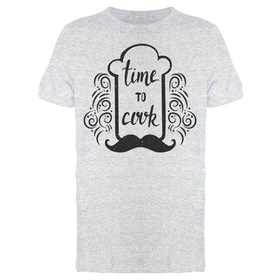 Time To Cook Lettering T-Shirt Men -Image by Shutterstock, Male Large