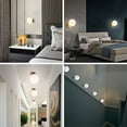 thumbnail image 5 of Wall Sconce Mid Century Modern Glass Globe Wall Lights, 1 Light,6" Wide E26 Bathroom Vanity Lights for Living Room Bedroom Bedside Hallway,Gold,D, 5 of 7
