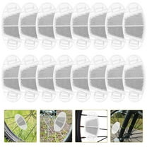 IFANLANDOR Dark Conditions Reflector PVC Round Bicycle Night Riding 16Pcs 2.8x1.4x0.2In