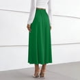 thumbnail image 5 of Lenago Skirts for Women Summer Solid Color Loose High Waist A-line Half Body Elastic Waist Drawstring Skirt, 5 of 8