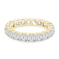thumbnail image 4 of Asscher Cut White Cubic Zirconia Eternity Band For Women In 14K Yellow Gold Plated 925 Sterling Silver (Color: White, Clarity: VVS1-VVS2) -10, 4 of 8