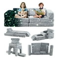 thumbnail image 1 of Gymax Canapé Modulable pour Enfants 10 Pcs, Sofa Sectionnel, Coussin de Sol Phosphorescent, 1 of 10