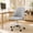 Light Gray, variant on BEAUTYPEAK Armless Vanity Chair Adjustable Swivel Fabric Desk Chair with Padded Seat Wheels Mid-Back Office Chair, Mint