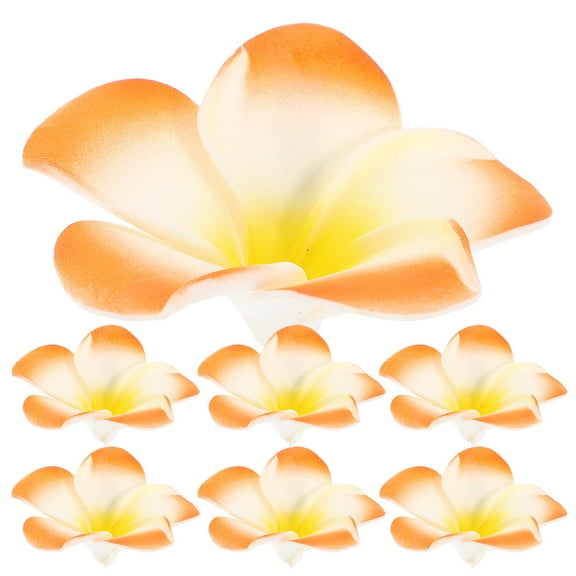 Worgeous 12 pcs Hawaiian Flower Hair Clips Plumeria Flower Hair Clip Women Decorative Hair Clip