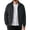 Black, variant on FEIIBMOYRIA Men Jackets Men's Stand Collar Ribbed Cuffs Hem Solid Color Long Sleeve Jackets Side Pockets Full Zipper Casual Classic Daily Commute Outerwear Coats