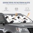 thumbnail image 4 of Balery Monochrome Flying Ravens Parasol para parabrisas de coche de 2 piezas | Parasol plegable para parabrisas delantero de coche para la mayoría de sedanes-Medium, 4 of 6