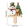 thumbnail image 3 of 7.8 Inch Outdoor Christmas Decorations,Wooden Snowman Santa Claus Decorative Garden Stakes for Christmas Outdoor Yard, Xmas Signs for Home Outside Yard Lawn Porch Pathway Xmas Decor(Snowman), 3 of 4