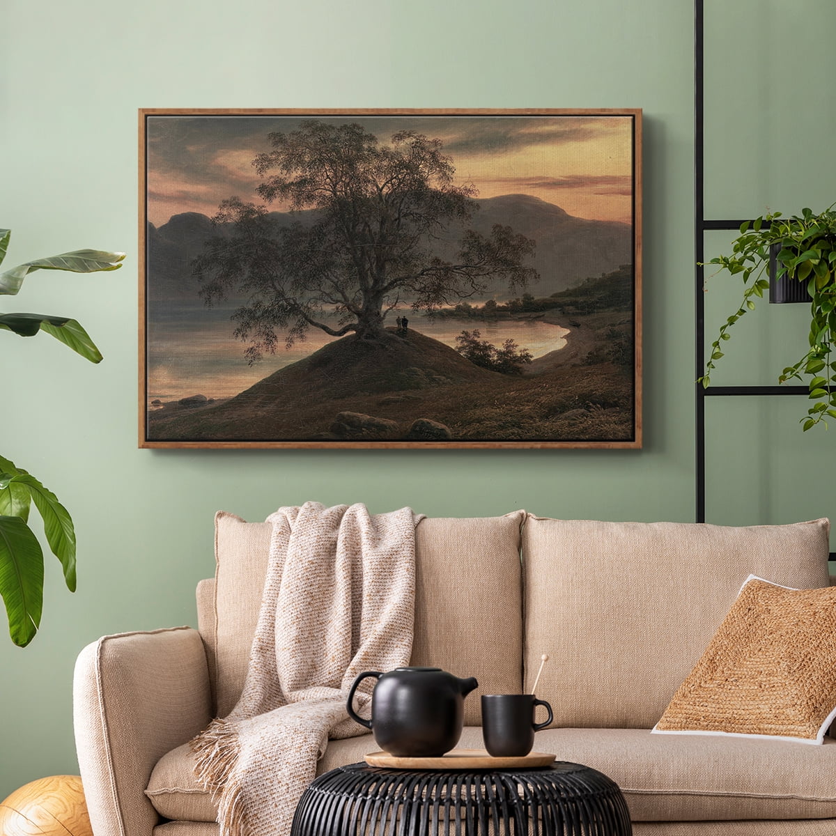 Vintage Landscape-CCCXII By Wexford Home Framed in Walnut Wood Gallery Wrapped Canvas 17 in. x 25 in.