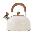 thumbnail image 1 of Hervidor de agua con silbato, hervidor de cocina con asa, fácil de transportar, duradero, de acero inoxidable, para dormitorio, apartamento y hogar. 25 litros, 1 of 9