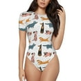 thumbnail image 1 of Balery Dogs Pug Body de cuello redondo de manga corta para mujer Tops de manga corta Tops básicos-XX-Large, 1 of 7