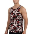thumbnail image 2 of Xecao Snake And Rose Men's Tank Top Workout Quick Dry Sleeveless Gym Jogging Muscle Shirts Summer Swim Beach Tops, 2 of 9