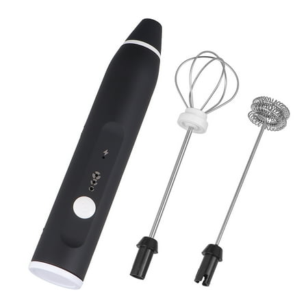 

1 PC 2-in-1 USB Rechargeable Egg Whisk Egg Blender Egg Stirrer 3-level Milk Maker Milk Foamer (Black)