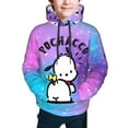 thumbnail image 4 of Sanrio Pochacco Kids' Hoodie 3d Print Sweatshirt Soft Pullover Hooded With Big Pockets Fans Gifts For Boys Or Girls Small, 4 of 7