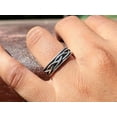 thumbnail image 2 of Heaven Crafts Twisted Band Ring 925 Solid Sterling Silver Ring Handmade Unique Ring Statement Band Ring, 2 of 6