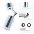 thumbnail image 3 of Aireador para grifo Huazhi giratorio 720° de doble flujo, cromado, 3 of 5