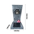 thumbnail image 3 of Jarrón ángel con luces LED | Porta flores para memorial en cementerio para humanos o mascotas | Regalo para jardín exterior de resina | Monumento decorativo único con crucifijo | 9x5x2.7 pulgadas, 3 of 9