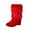 Red, variant on Winter Boots for Women Trendy Holiday Christmas Shoes for Women Casual Round Toe Mid Calf Women Footwear 5.5