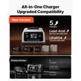 thumbnail image 2 of Cargador de batería inteligente VEVOR, 12A, 6V 12V 24V 36V 48V, para baterías de litio LiFePO4 y plomo-ácido (gel/AGM) para coche, con pantalla LCD, mantenedor de carga lenta y desulfatador, 2 of 9