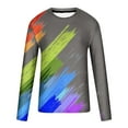 thumbnail image 4 of Qingpeng Mens T Shirts Graphic Print Causal Long Sleeve Tie Dye Pullover Shirts Workout Crewneck Sweatshirts Clothes Top, 4 of 4