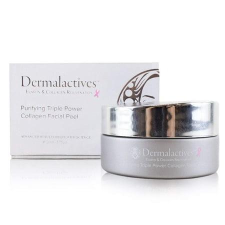 Dermalactives Purifying Triple Power Collagen Facial Peel - Eliminate Clogged Pores and Improve Elasticity Using Protein Rich Collagen and
