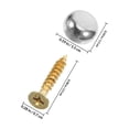 thumbnail image 2 of ETHZZLE 8Pcs Decorative Screw Caps for Wood Metal Hardware Plated Silver Curved Design Fasteners, 2 of 6