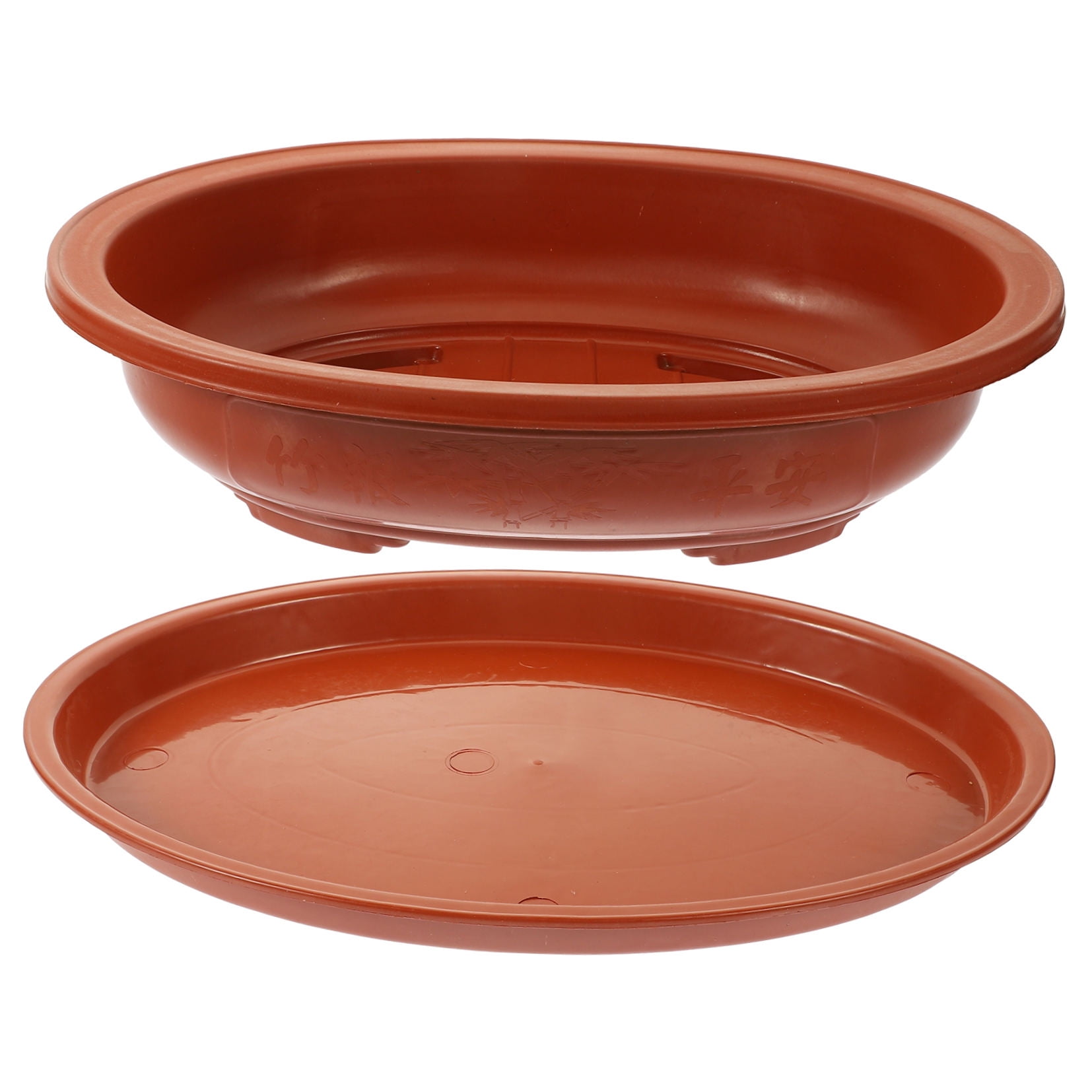 WHAMVOX  Large Bonsai Pot Oval Flower Breathable Flowerpot Strong