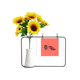 thumbnail image 1 of Obama acuerda resultado electoral puede Tarjeta de bendición de jarrón de girasol artificial, 1 of 3