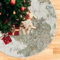 thumbnail image 5 of GZHJMY Vintage World Map Christmas Tree Skirt 36" Christmas Decorations Indoor Outdoor Tree Skir for Home Holiday Party Decorations Gift, 5 of 5