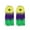 Purple, variant on Mardi Gras Leg Warmers for Women Long Faux Fur Mardi Gras Leg Covers with Layered Striped Design for Carnival Costume Party B