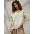 thumbnail image 4 of Thick Knit V-neck Sweater, 4 of 5