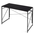 thumbnail image 4 of Gymax Folding Computer Desk Writing Study Desk Home Office w/ 6 Hooks Black, 4 of 10