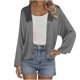 thumbnail image 3 of Sudaderas,Cárdigan de seda para mujer, blusa informal holgada, top de manga larga de color liso, tejido de poliéster, para uso doméstico, sopatenor, 3 of 9