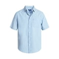 thumbnail image 3 of George Men's and Big Men's Chambray Poplin Button Up Shirt with Short Sleeves, Sizes XS-3XL, 3 of 5
