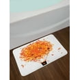 thumbnail image 2 of Fall Bath Mat, Autumn Season Concept Air Balloon with Leaf Adventure Travel, Plush Bathroom Decor Mat with Non Slip Backing, 29.5" X 17.5", Dark Orange Ruby, by Ambesonne, 2 of 2
