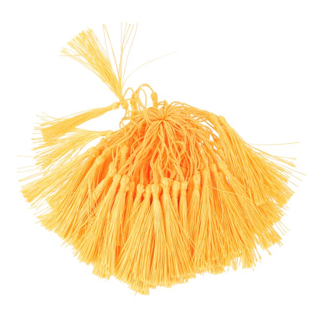 WEUVEB 100Ud Colgantes Tassel Amarillos Para Decorar Teléfonos Y Manualidades