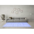 thumbnail image 3 of Ahgly Company Machine Washable Indoor Rectangle Solid Blue Modern Area Rugs, 5' x 7', 3 of 4