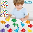 thumbnail image 1 of 39PCS Matching Letters Fine Motor Toy Double-Sided ABC Dinosaur Alphabet Match Game with Uppercase Lowercase, 1 of 6