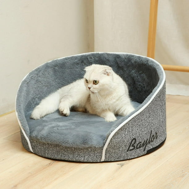 Cojín para perros Colco Cama Sofá suave Espuma viscoelástica extraíble Calentamiento automático Antideslizante gris