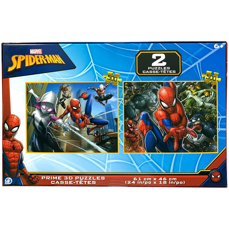 Marvel Spider-Man Prime 3D TWIN PACK Lenticular Puzzles of 500pcs