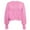 Hot Pink, variant on Vrorvz Lightweight Knitted Sweater for Women Solid Color Crew Neck Long Sleeve Pullover Blouse Casual Trendy Cropped Tops