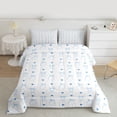 thumbnail image 2 of jejeloiu Blue Bowtie Love Queen Comforter Set,Cute Ribbon Bowknot Bedding Comforter Set For Girl Teens Reversible 3-Piece, 2 of 8