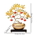 thumbnail image 2 of Árbol de la fortuna de cristal con base decorativa y lingotes de oro for decoración del hogar., 2 of 3