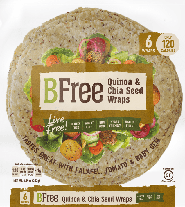 BFree Quinoa and Chia Seed Wraps 8.89 oz. 6 Ct